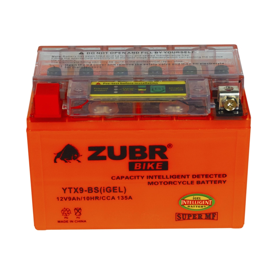 Аккумуляторная батарея ZUBR YTX9-BS (iGEL) 9 Ah