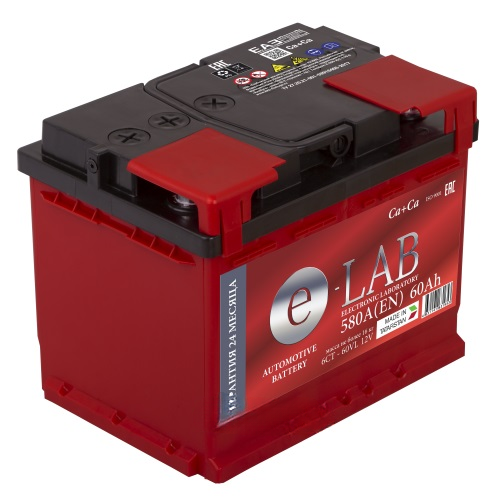 Аккумулятор, ELAB 060112K01E, 60 Ah, прямая полярность
